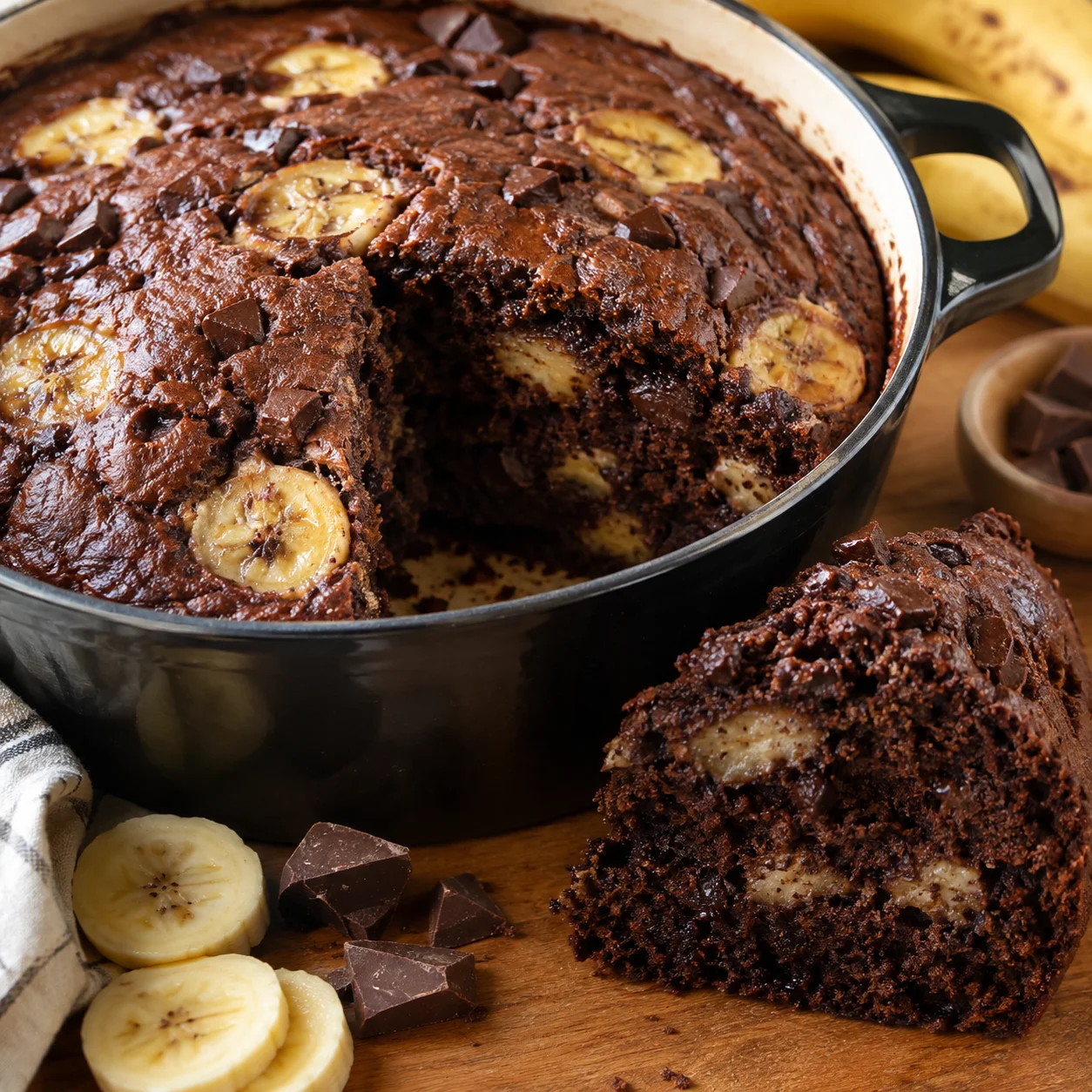Pastel de Chocolate y Plátano en Olla: La Receta Viral Sin Horno Que Necesitas Hoy 3 Pastel de Chocolate y Platano en Olla