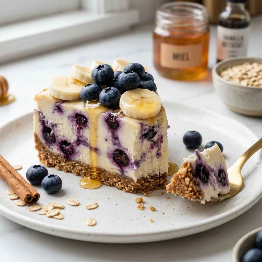 Cheesecake Saludable de Arándanos y Plátano - Sin Azúcar Refinada 3 resultados 5